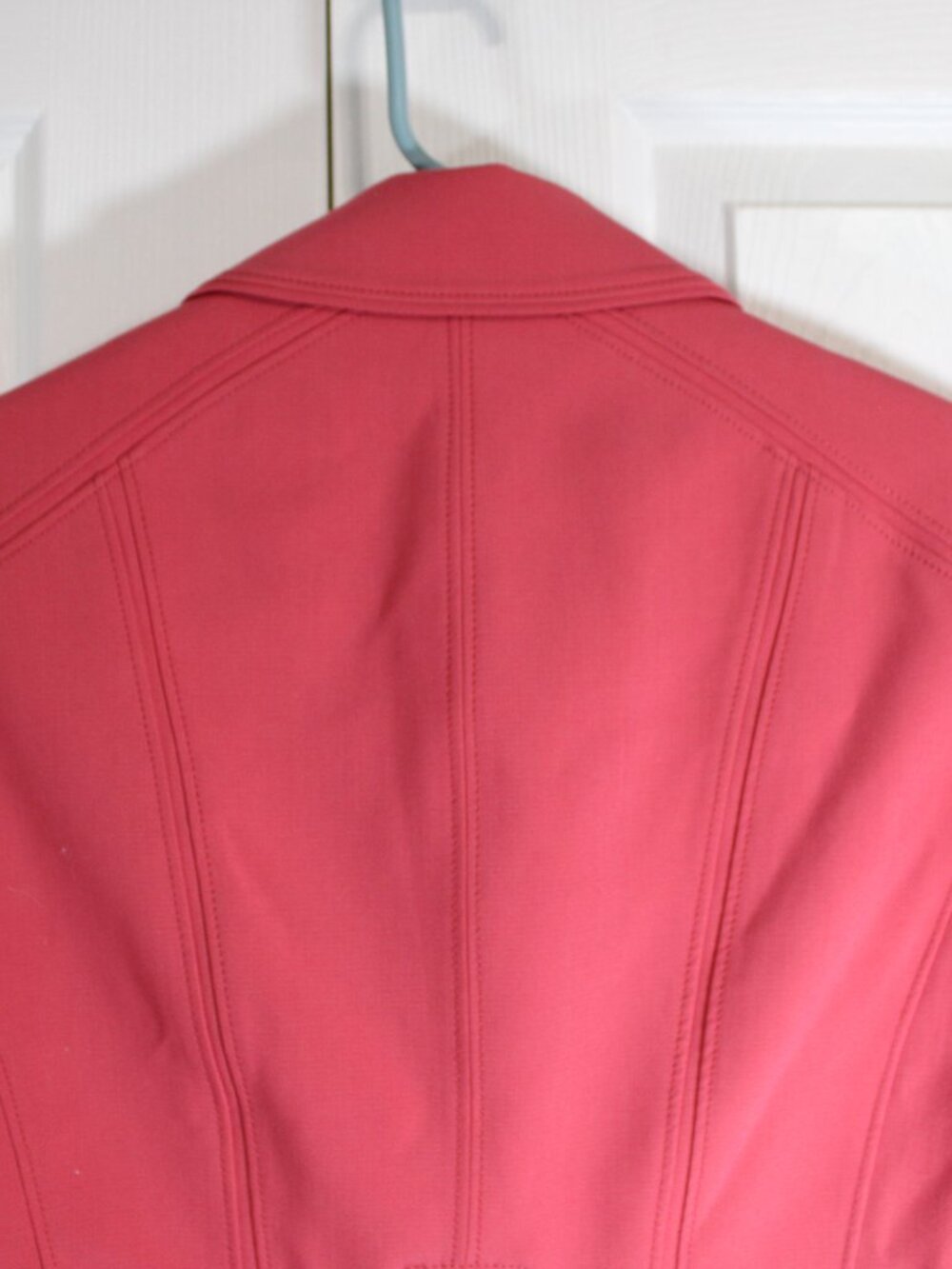 White House Black Market Cropped Pink Moto Jacket Blazer with Corset Tie Details - Picture 8 of 12